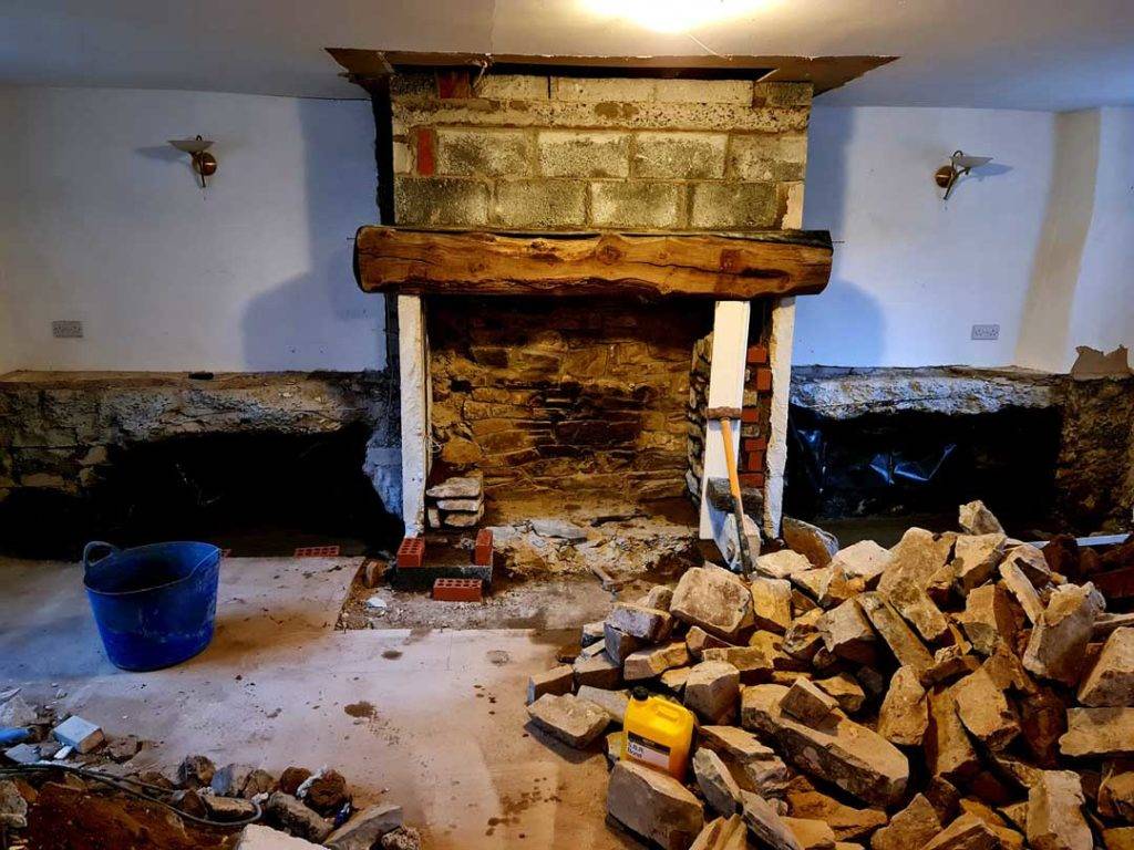 fireplace installation